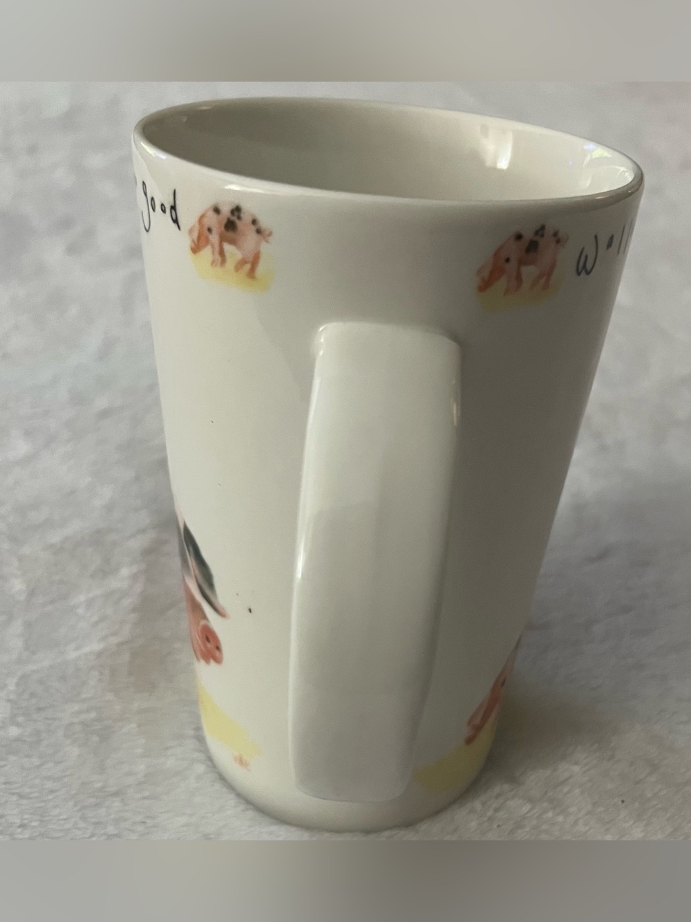 Vtg Kent Pottery "Wallowing In The Mud Being a Pigs Just So Good" Porcelain Mug - Picture 4 of 6